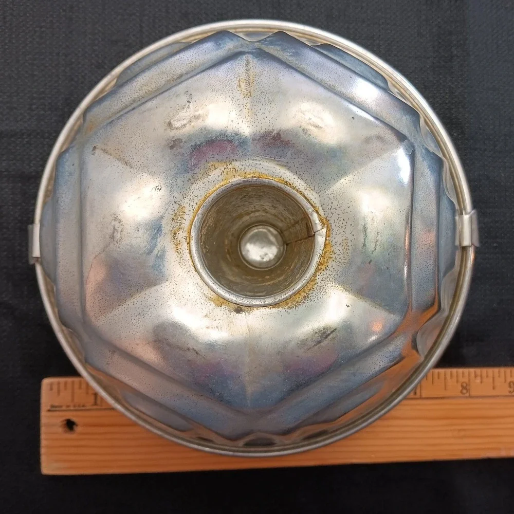 Vintage Williams Sonoma Pudding Mold 7.5in Fluted Lid Portugal Grande‎ Cuisine